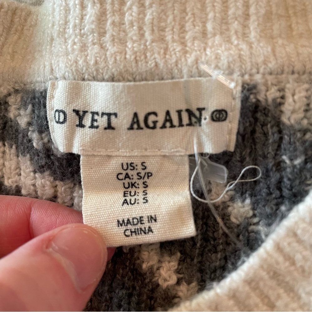 Yet Again Zebra Print Long Sleeve Fuzzy Crewneck … - image 6